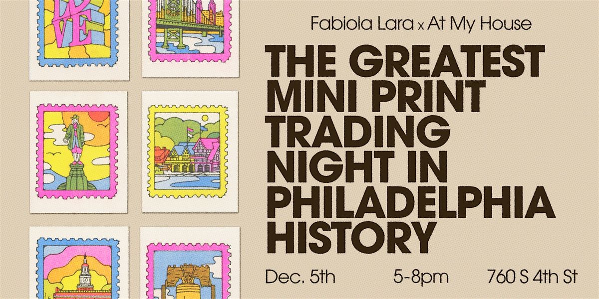Mini Print Trade Night + Coloring Book Debut by Fabiola Lara x At My House