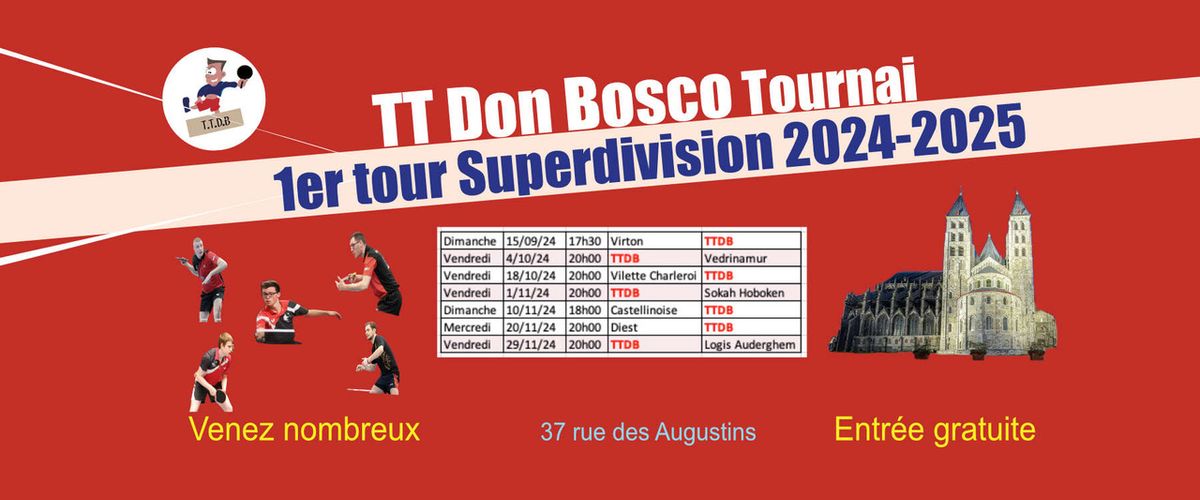 Super-Division de tennis de table Don Bosco - Vedrinamur.