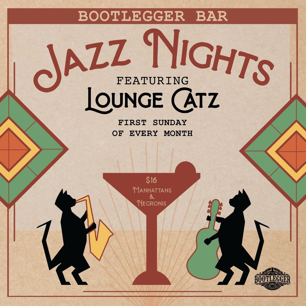 JAZZ NIGHTS | Live Music @ BOOTLEGGER | Lounge Catz | FREE ENTRY!