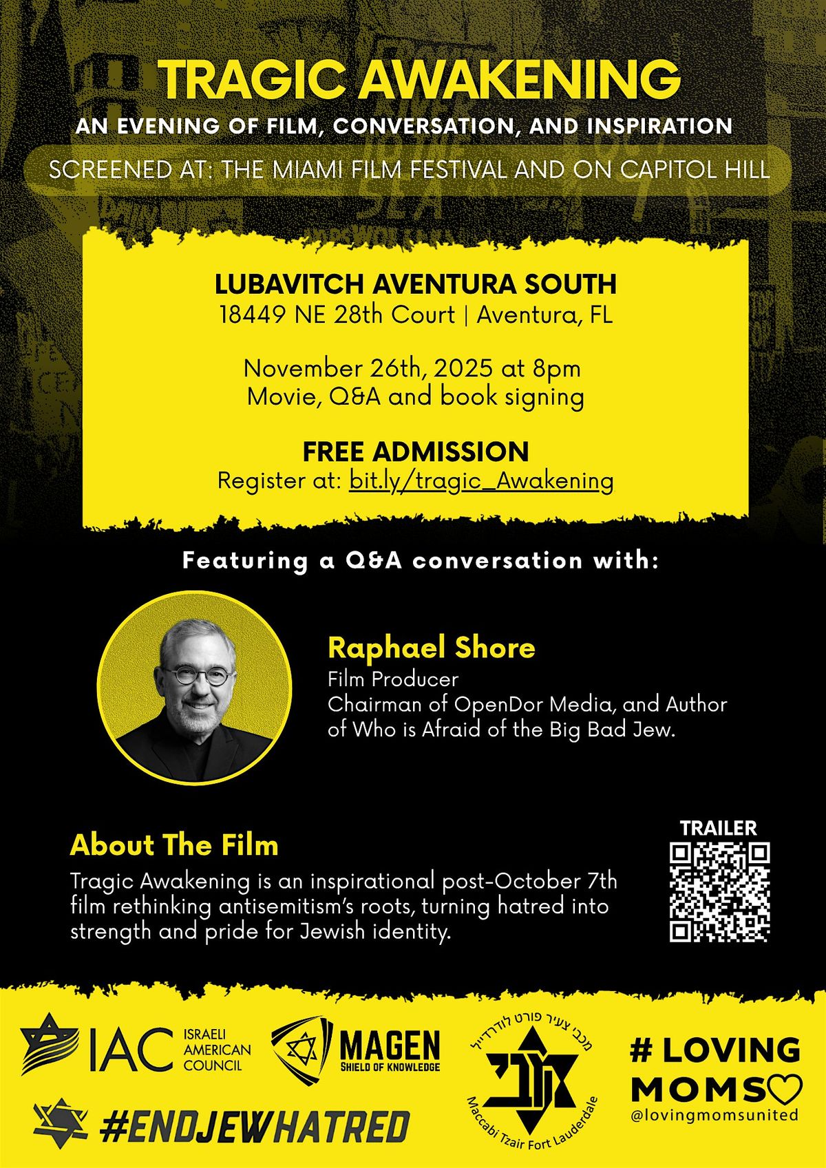 TRAGIC AWAKENING - An evening of film, conversation and inspiration!
