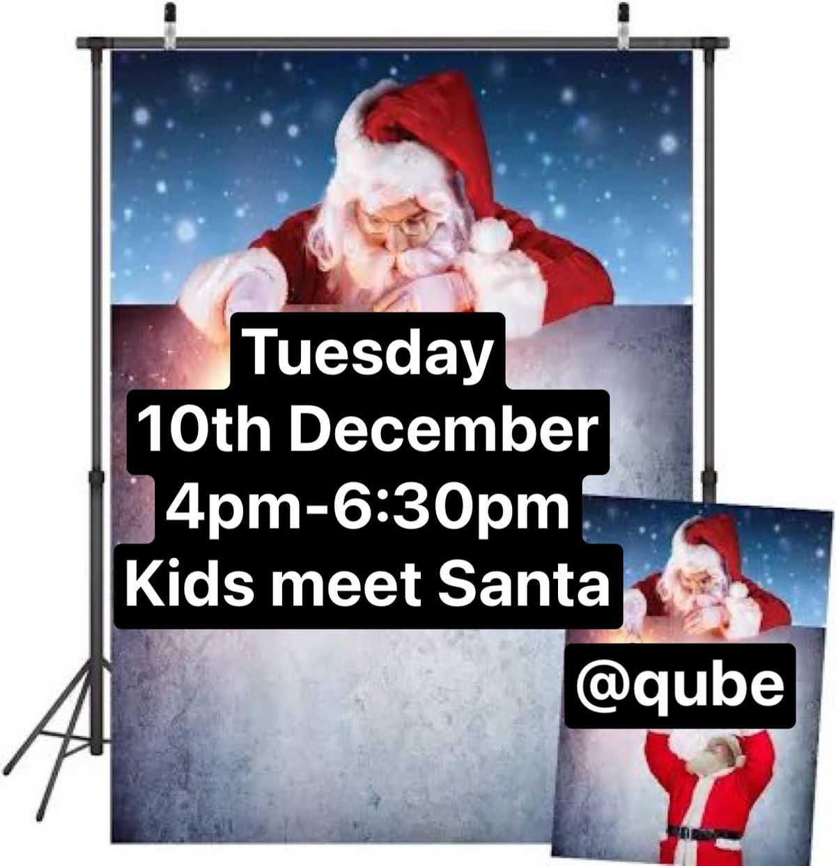 Kids Meet Santa \ud83c\udf85- Free event for kids under 11yrs @qube cafe