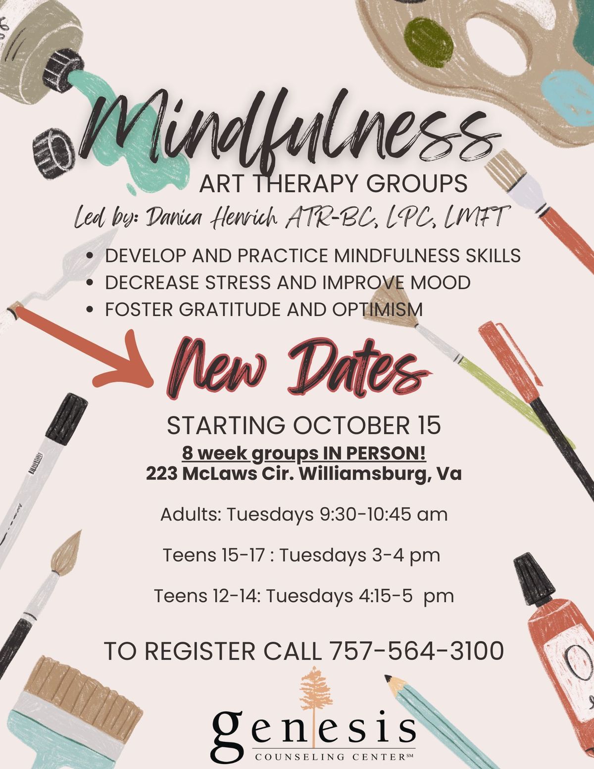 Mindfulness Art Therapy Groups, Williamsburg