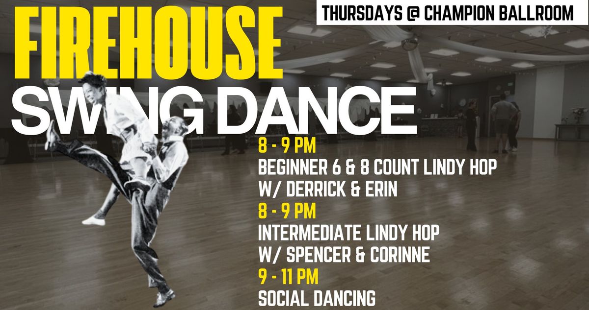 Firehouse Swing Dance- DJ Nights September 2024 (THURSDAYS)