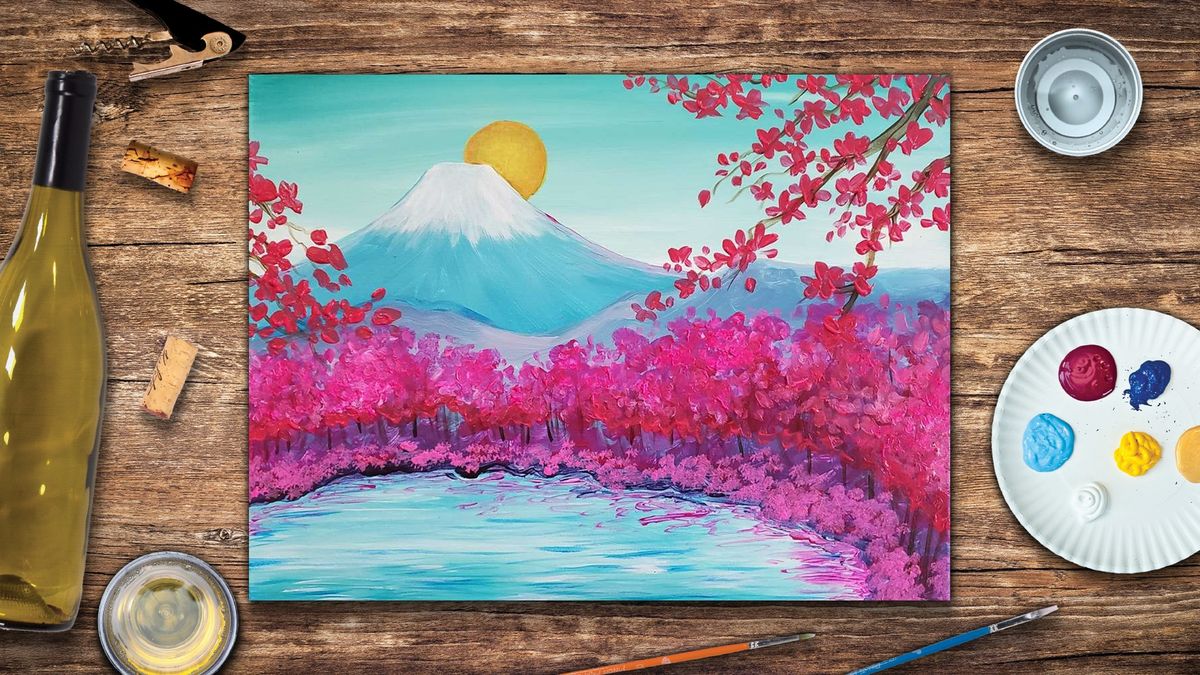 Mount Fuji Blossoms - Paint and Sip 
