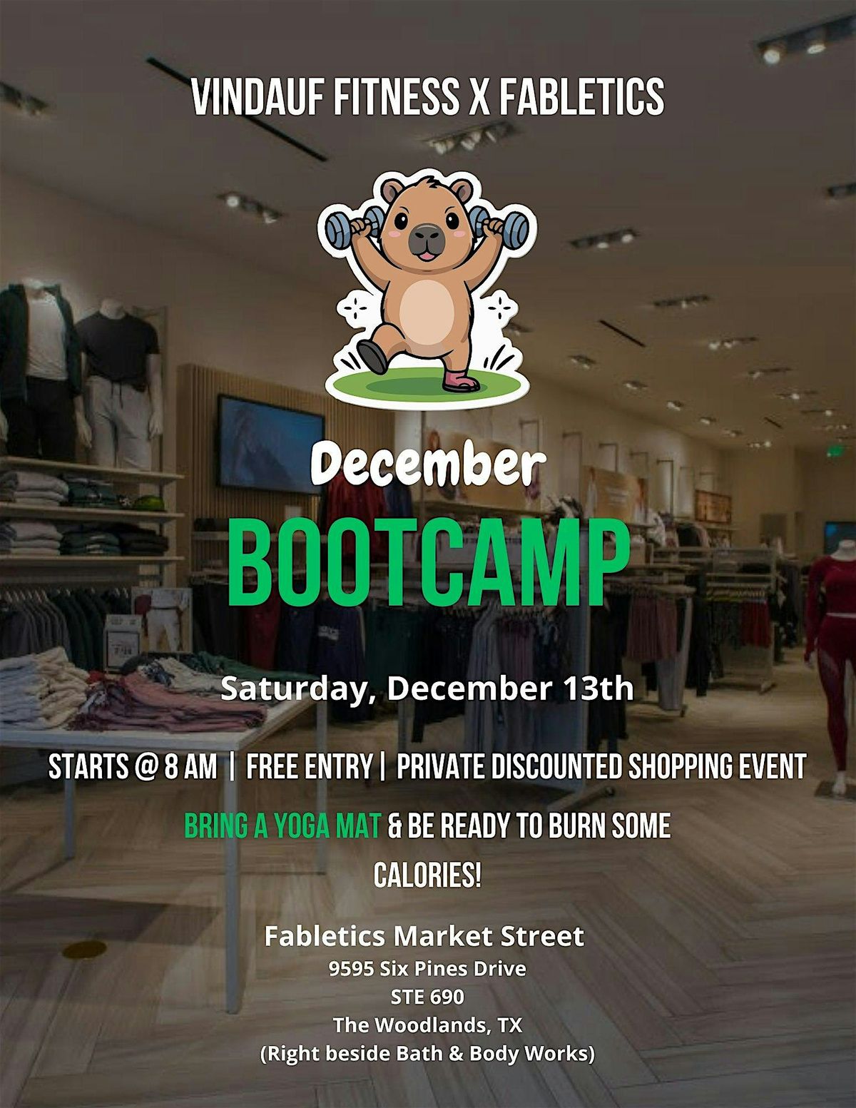 Fabletics x Vindauf Fitness : Indoor Bootcamp