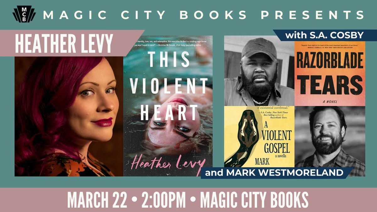 Oklahoma Author Heather Levy in conversation with S.A. Cosby and Mark Westmoreland