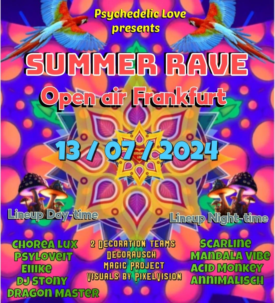 SUMMER RAVE Frankfurt open air (B-day 11 years Psychedelic Love)