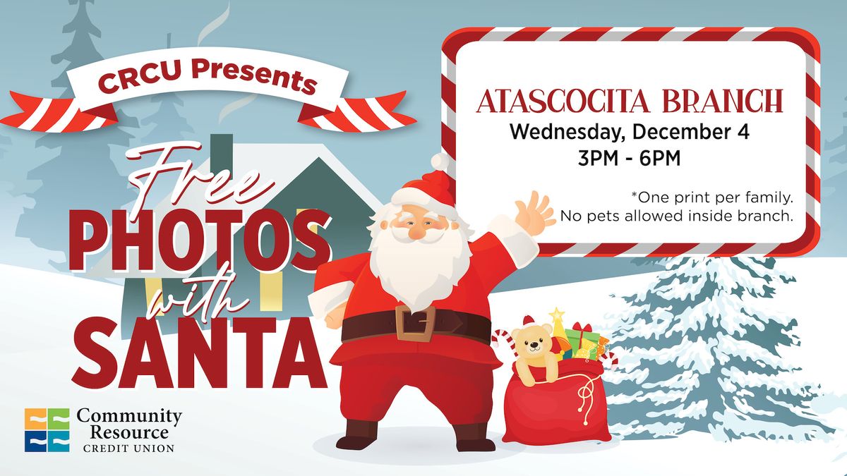 Free Photos with Santa at CRCU's Atascocita Branch! \ud83c\udf85\ud83d\udcf8