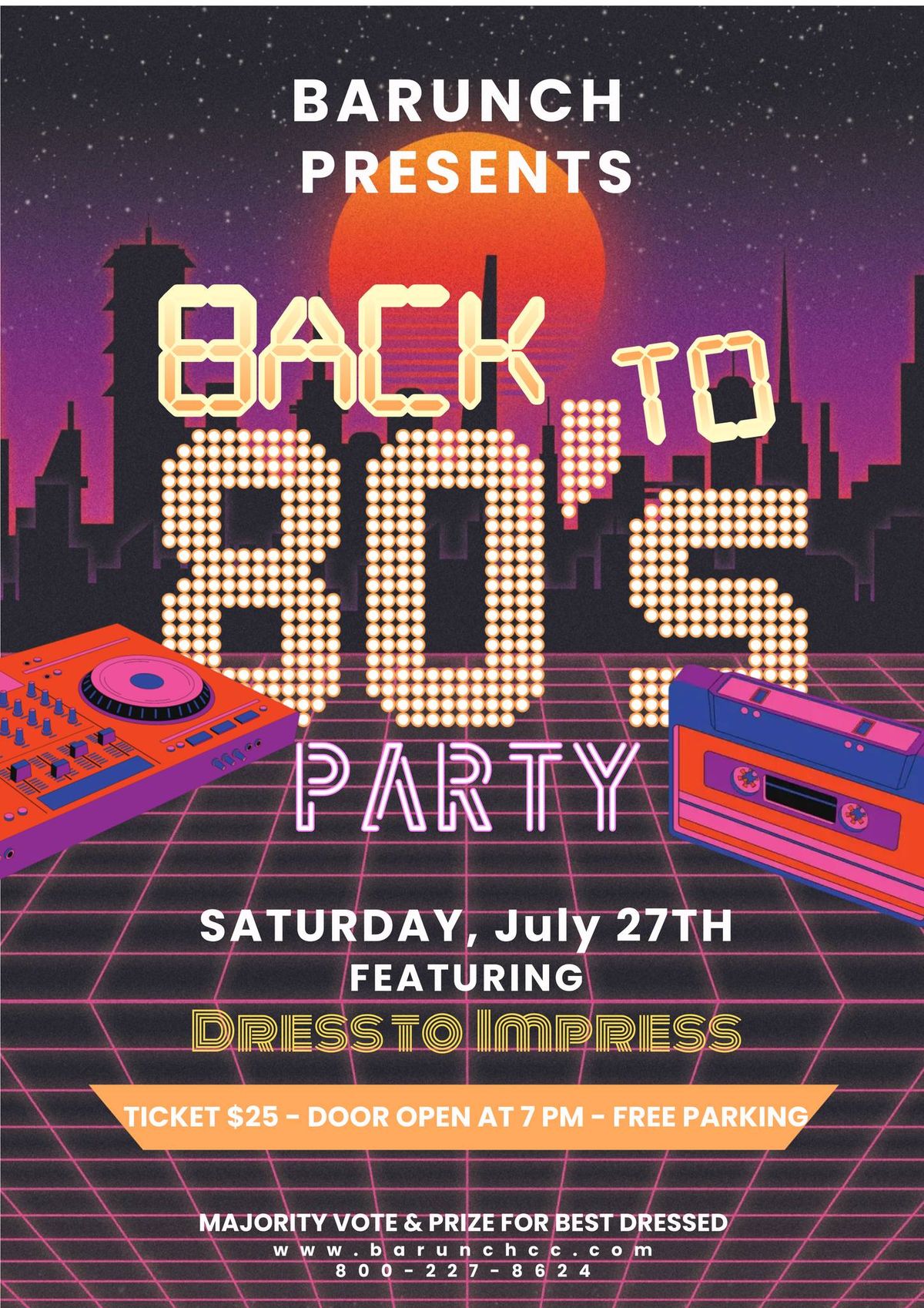 Back to the 80's Dance Night