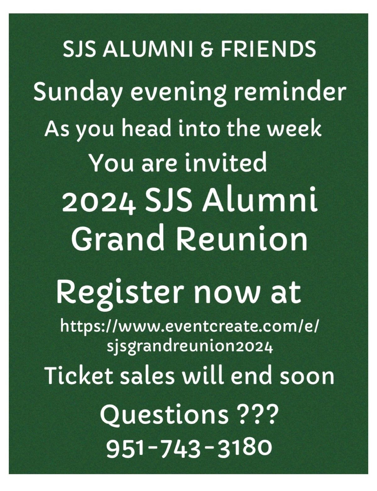 SJS Alumni Grand Reunion 2024