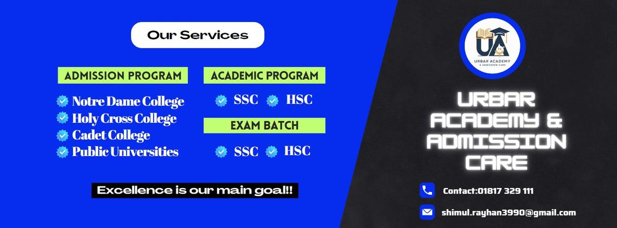 Urbar Academy and Admission Care Pre-admission batch