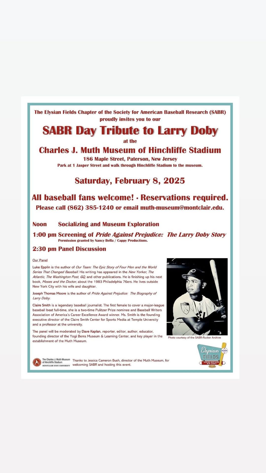 Pride Against Prejudice: The Larry Doby Story Screening & Panel Discussion