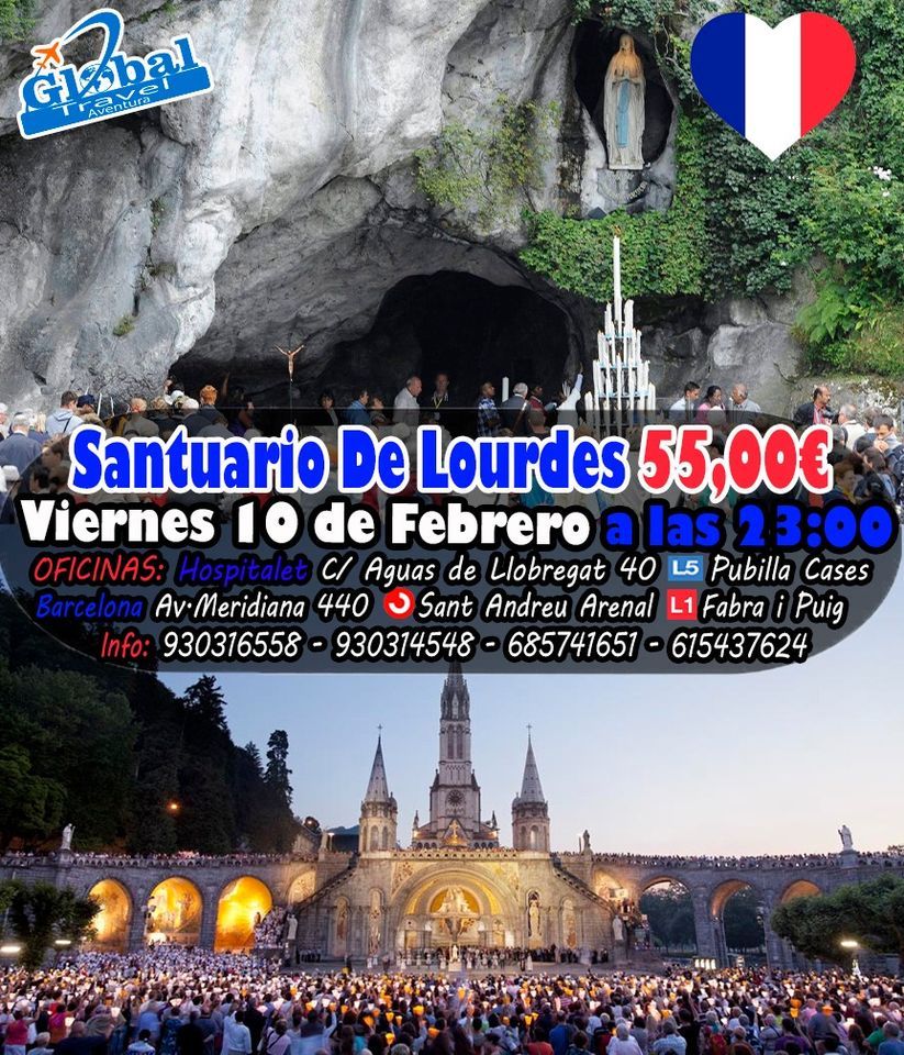 Santuario de Lourdes, 55,00\u20ac Viernes 10 de Febrero a las 23:00
