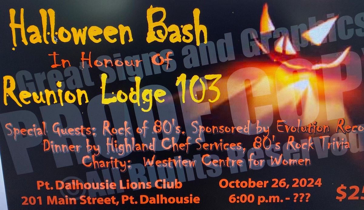 Reunion Lodge 103 Halloween Bash