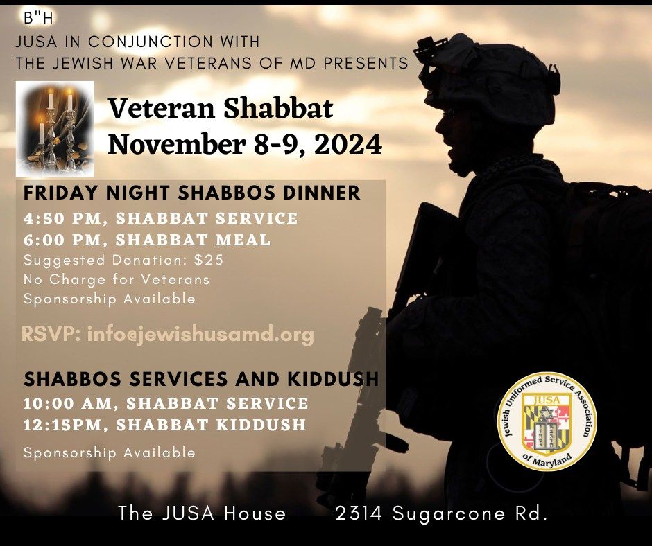 Veteran's Shabbat Dinner & Services