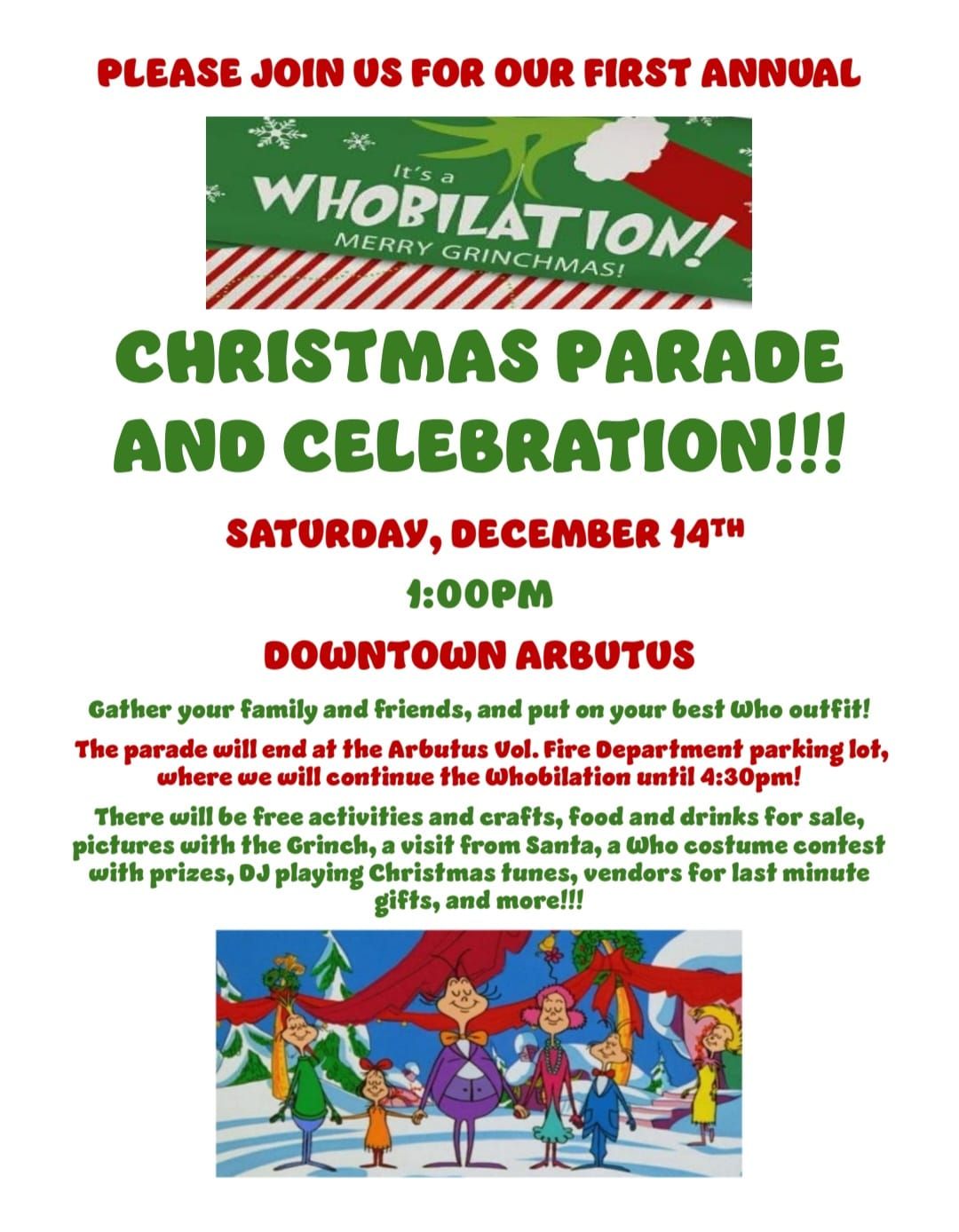 Whobilation a Christmas Parade and Celebration 