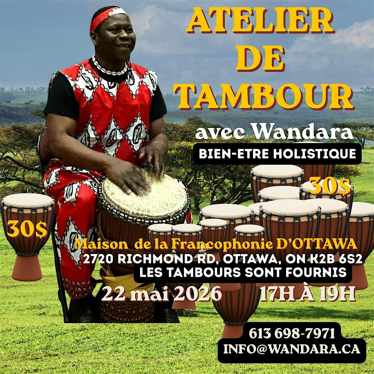 ATELIER  DE  TAMBOUR  ET  BIEN - ETRE  HOLISTIQUE