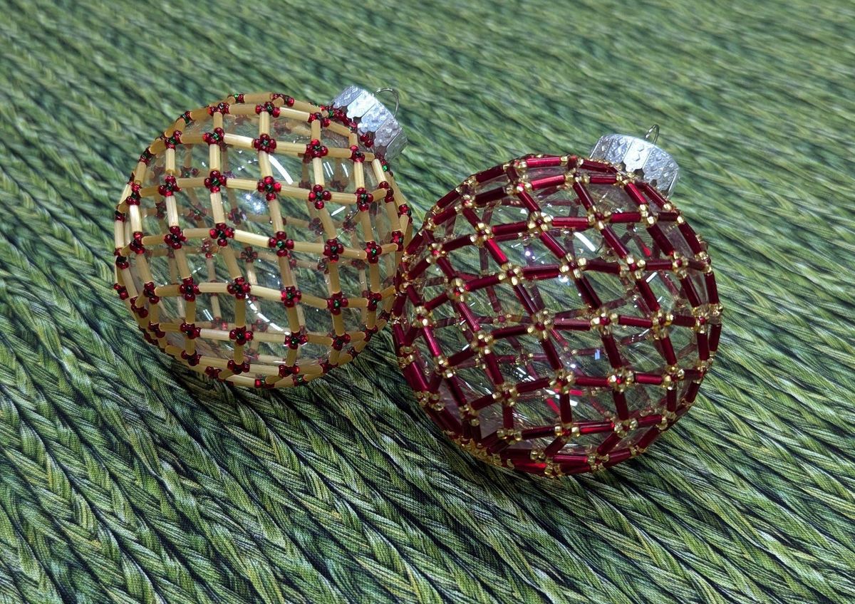 Bugle bead netted ornament with Cathy Ornelia