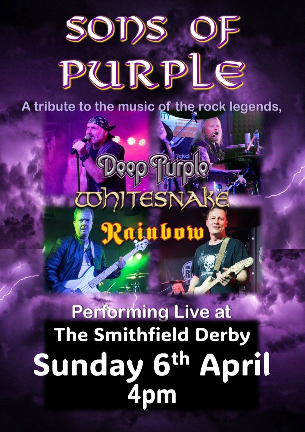 Sons of Purple - Sunday 6th April 4pm