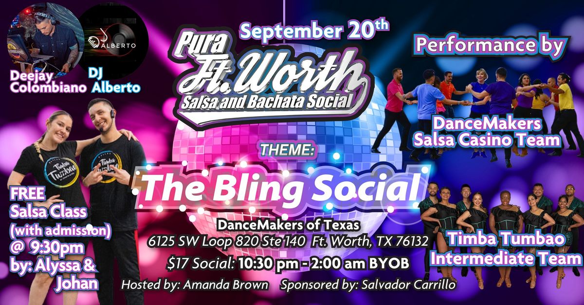 Pura Ft. Worth Salsa & Bachata Social Sept. 20th 2024