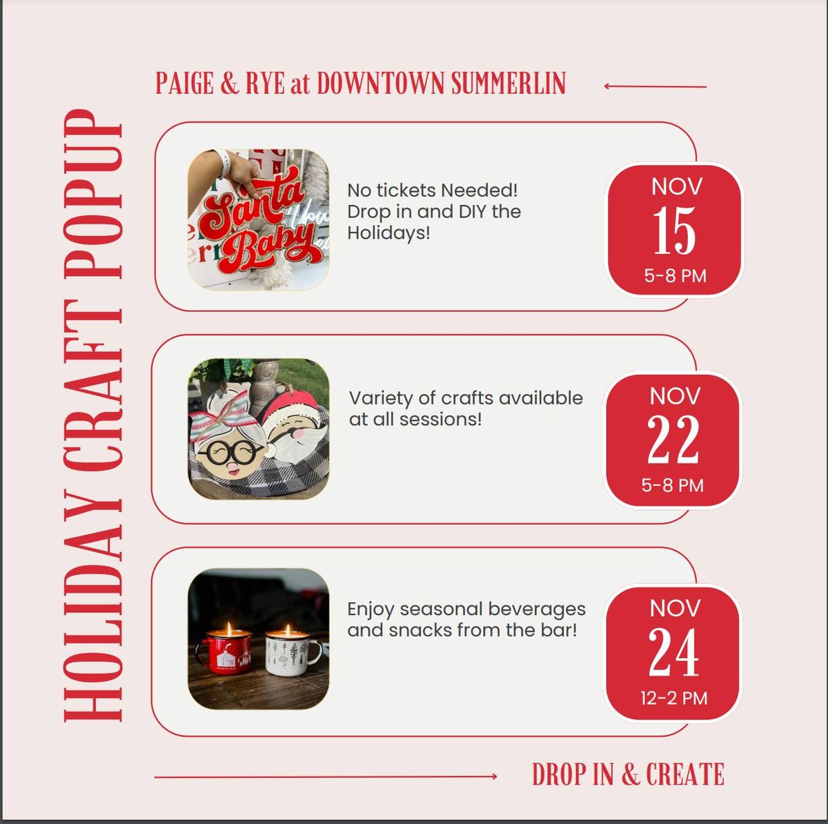 Holiday Crafting at Downtown Summerlin