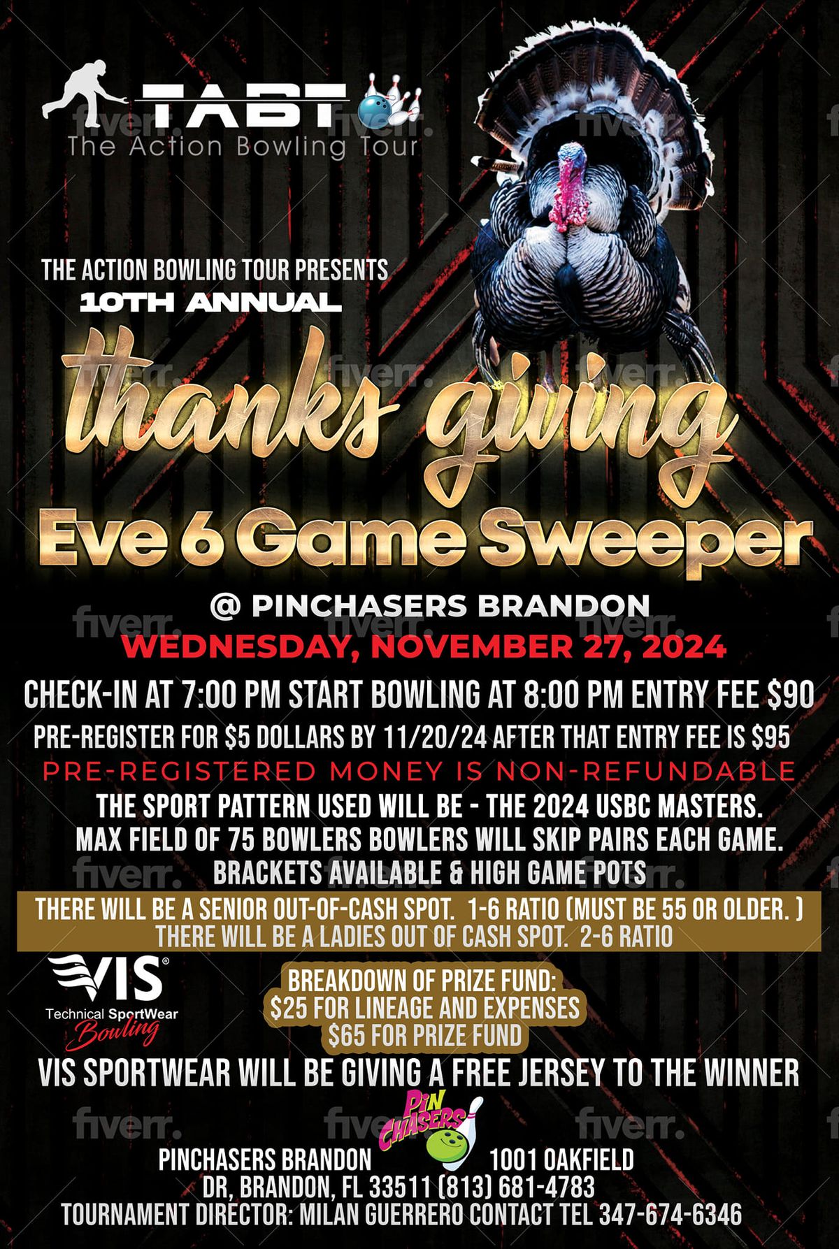 10th Annual Thanksgiving eve 6 game scratch sweeper