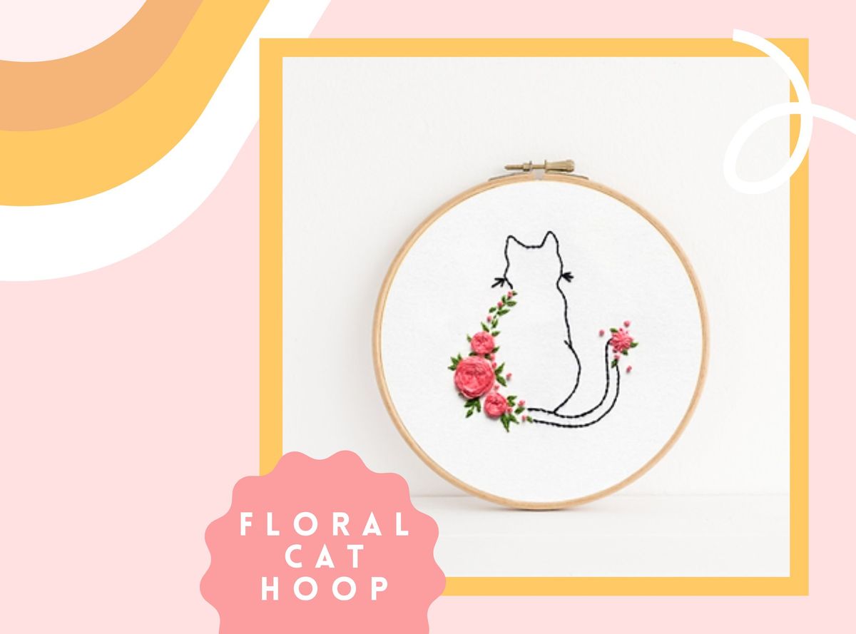 Floral Cat Hoop Workshop