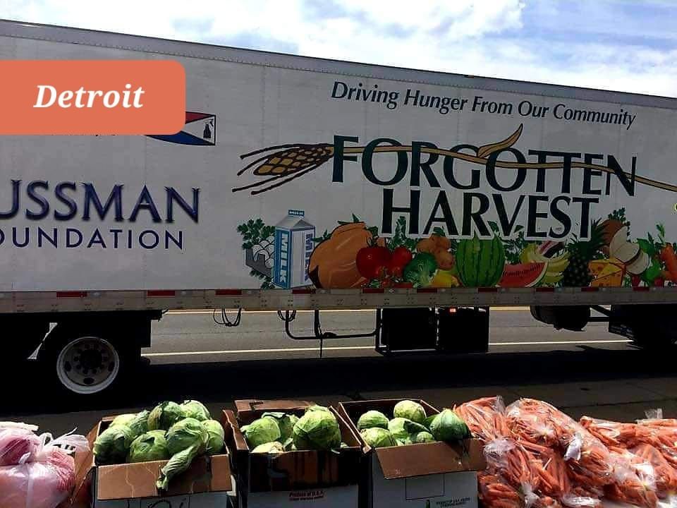 Detroit - Forgotten Harvest DRIVE-THRU FREE FOOD DISTRIBUTION at Body of Christ International