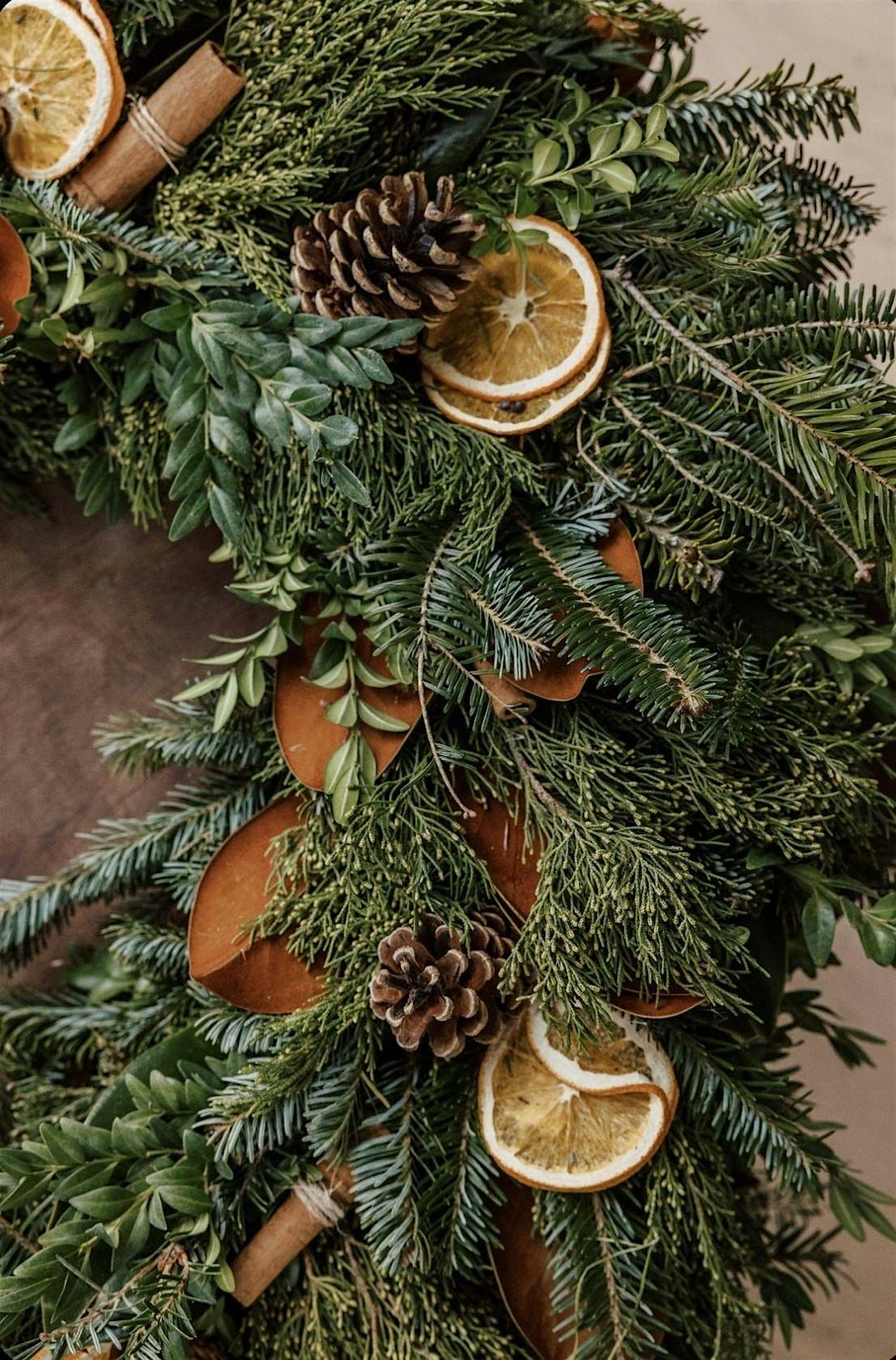 Couples Winter Wreath Workshop \u2013 Create a Festive Wreath Together