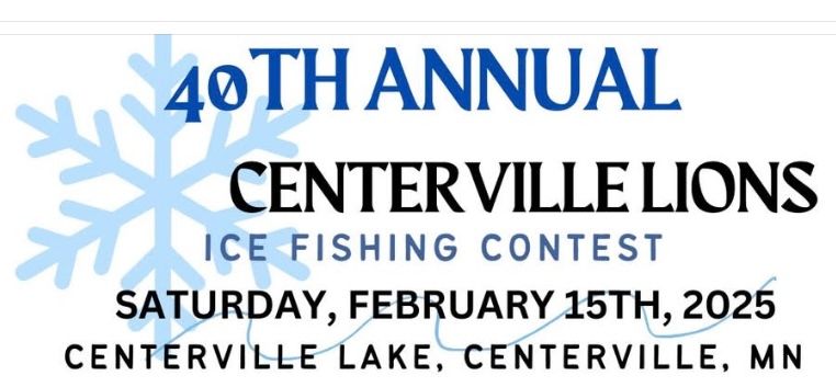 CENTERVILLE LIONS 40TH ANNUAL Ice Fishing Contest