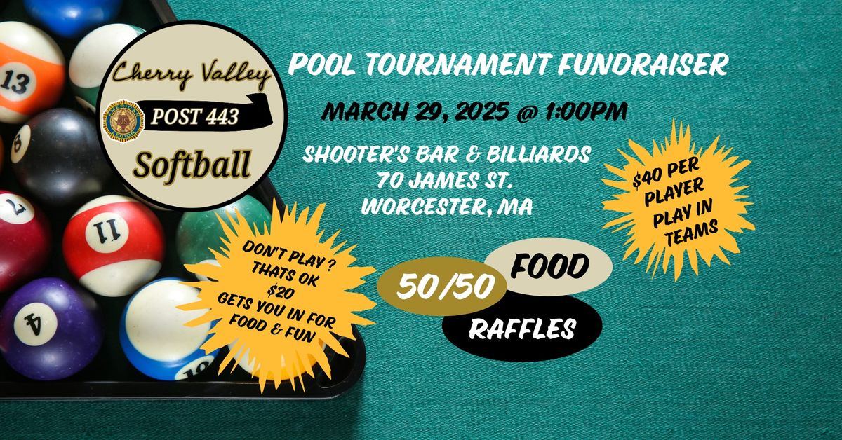 Post 443 Softball Team POOL TOURNAMENT FUNDRAISER