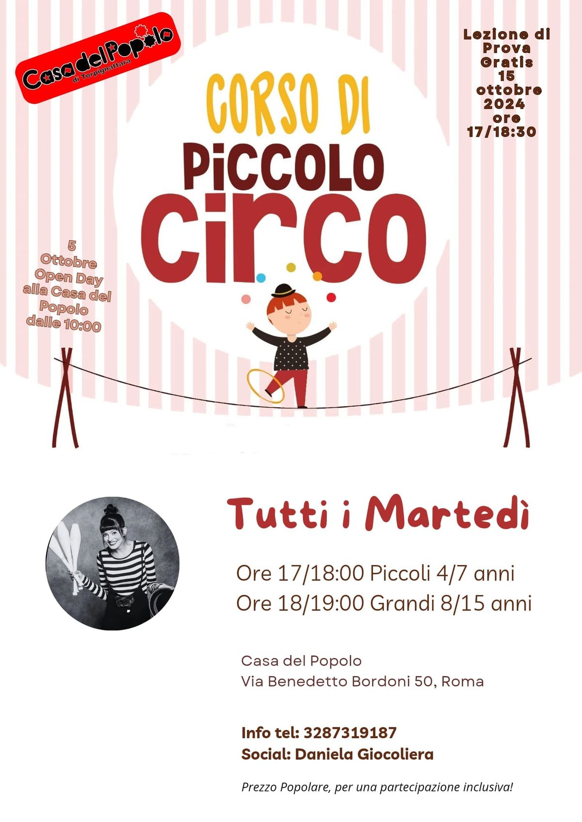 Corso Piccolo Circo 5\/15anni