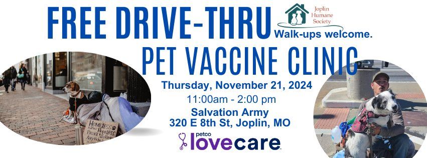 FREE Drive-Thru Pet Vaccine Clinic