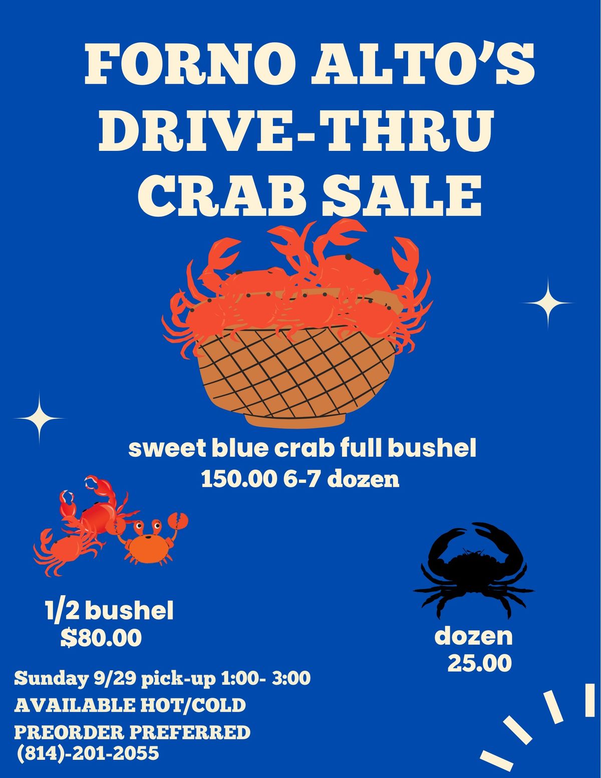 Forno\u2019s Drive Thru Crab Sale!