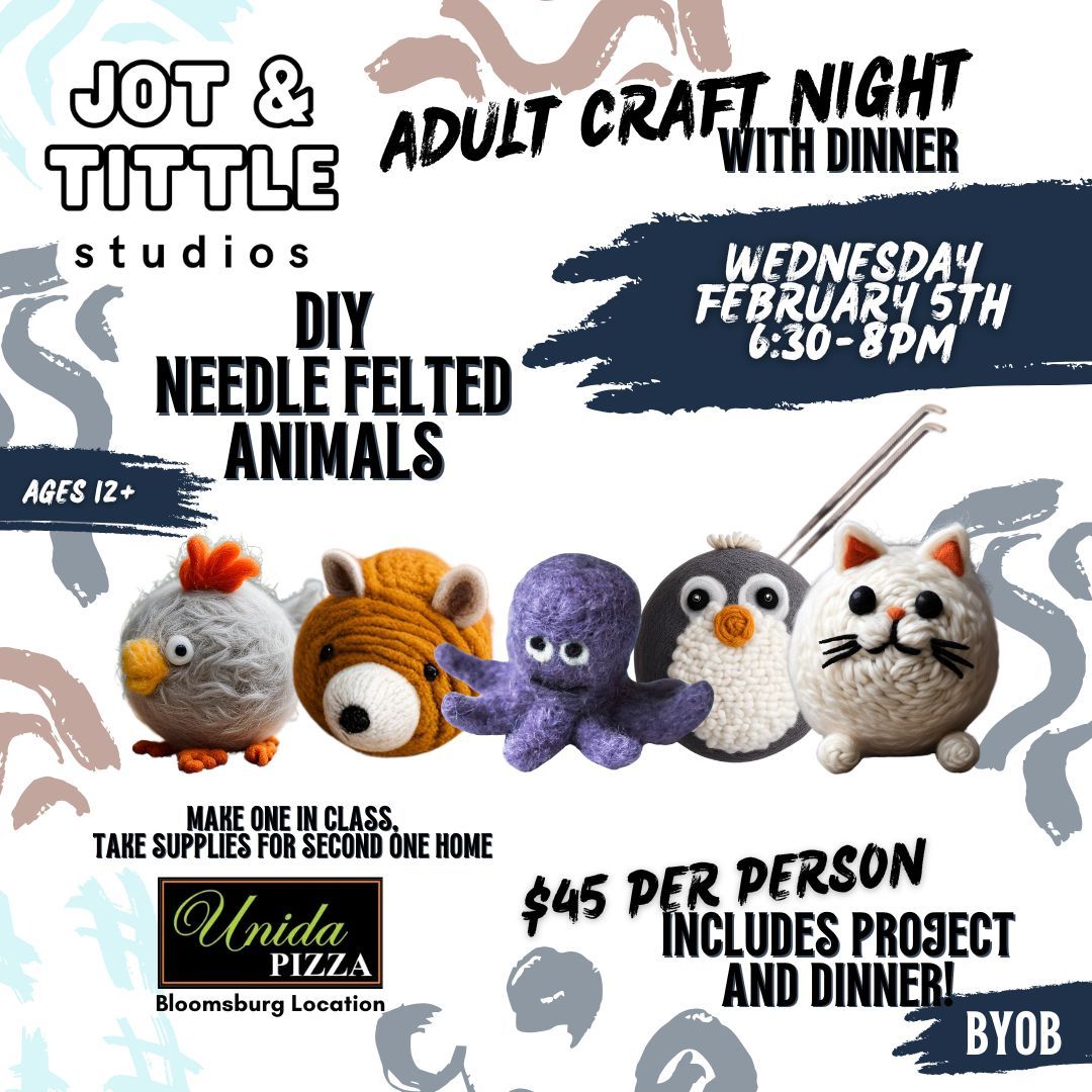 DIY Needle Felted Animals Workshop