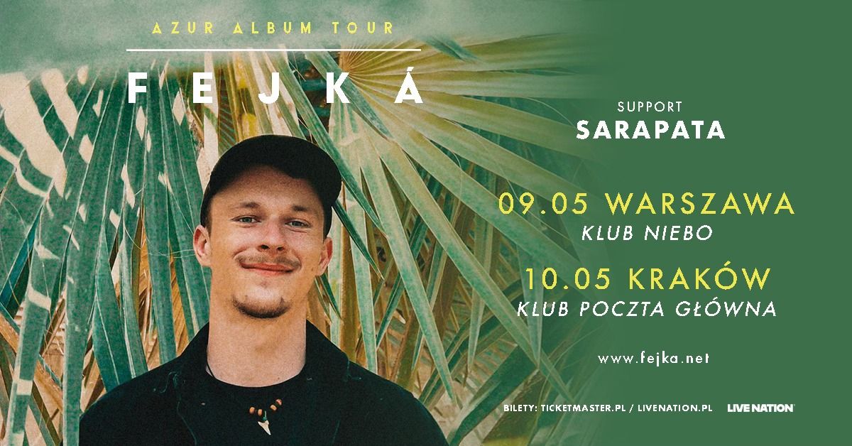 Fejk\u00e1 - AZUR ALBUM TOUR - Official Event, 10.05.2025, Klub Poczta G\u0142\u00f3wna, Krak\u00f3w