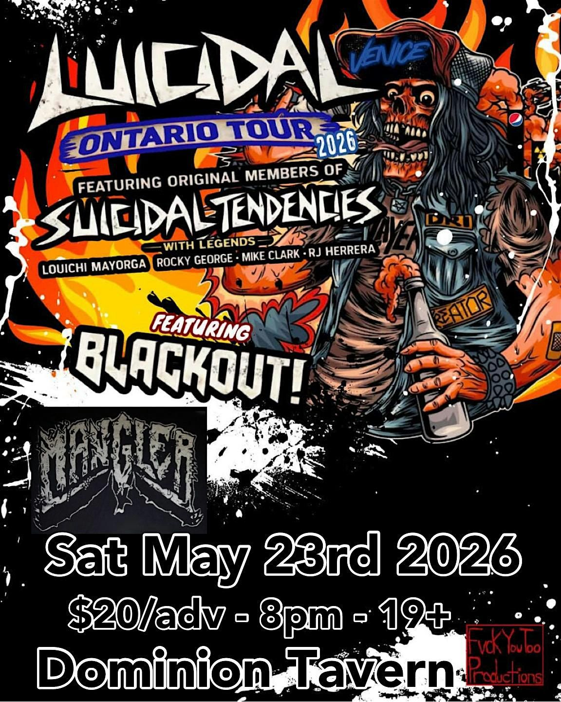 Luicidal (members of Suicidal Tendencies) wsg Blackout! & Mangler