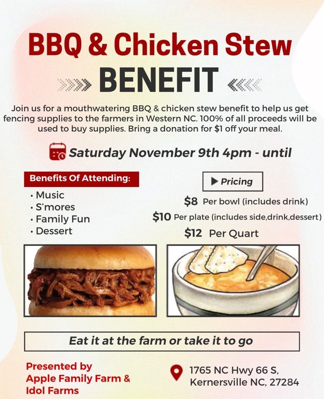 BBQ and Chicken Stew Benefit