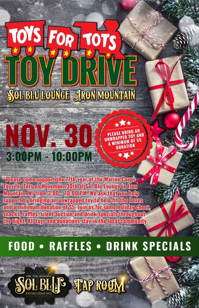 3rd Annual Toys for Tots Fundraiser @ Sol Blu