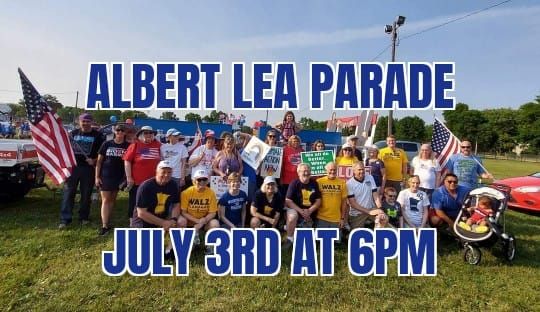 Join Mary & Freeborn Co DFL in Albert Lea 3rd of July Parade