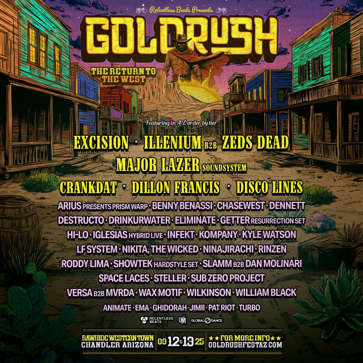 Goldrush Music Festival: Excision  Illenium  Zeds Dead & Major Lazer - 2 Day Pass