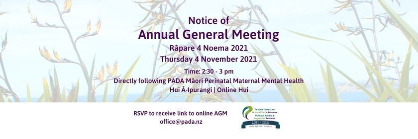 PADA - Annual General Meeting 2021