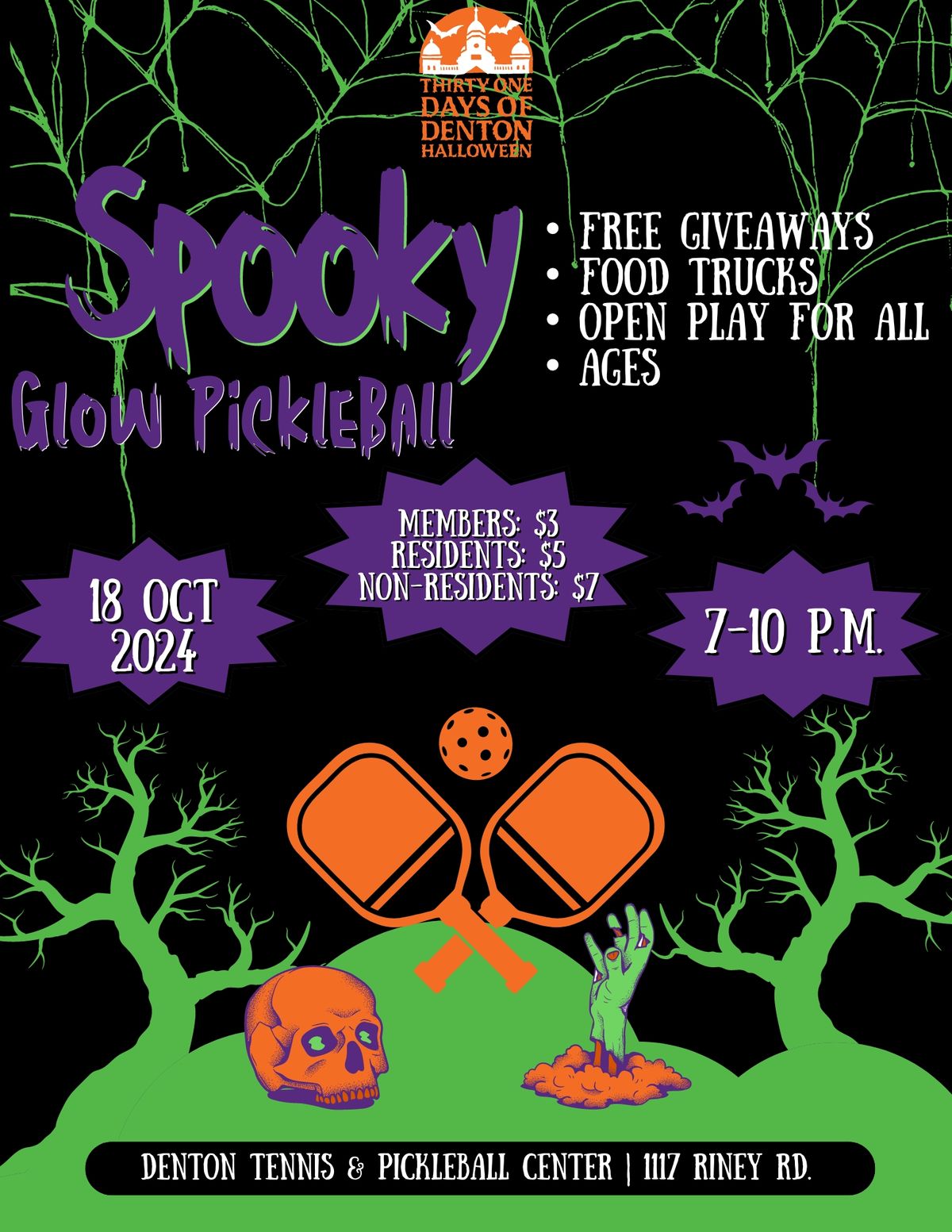 Spooky Glow Pickleball