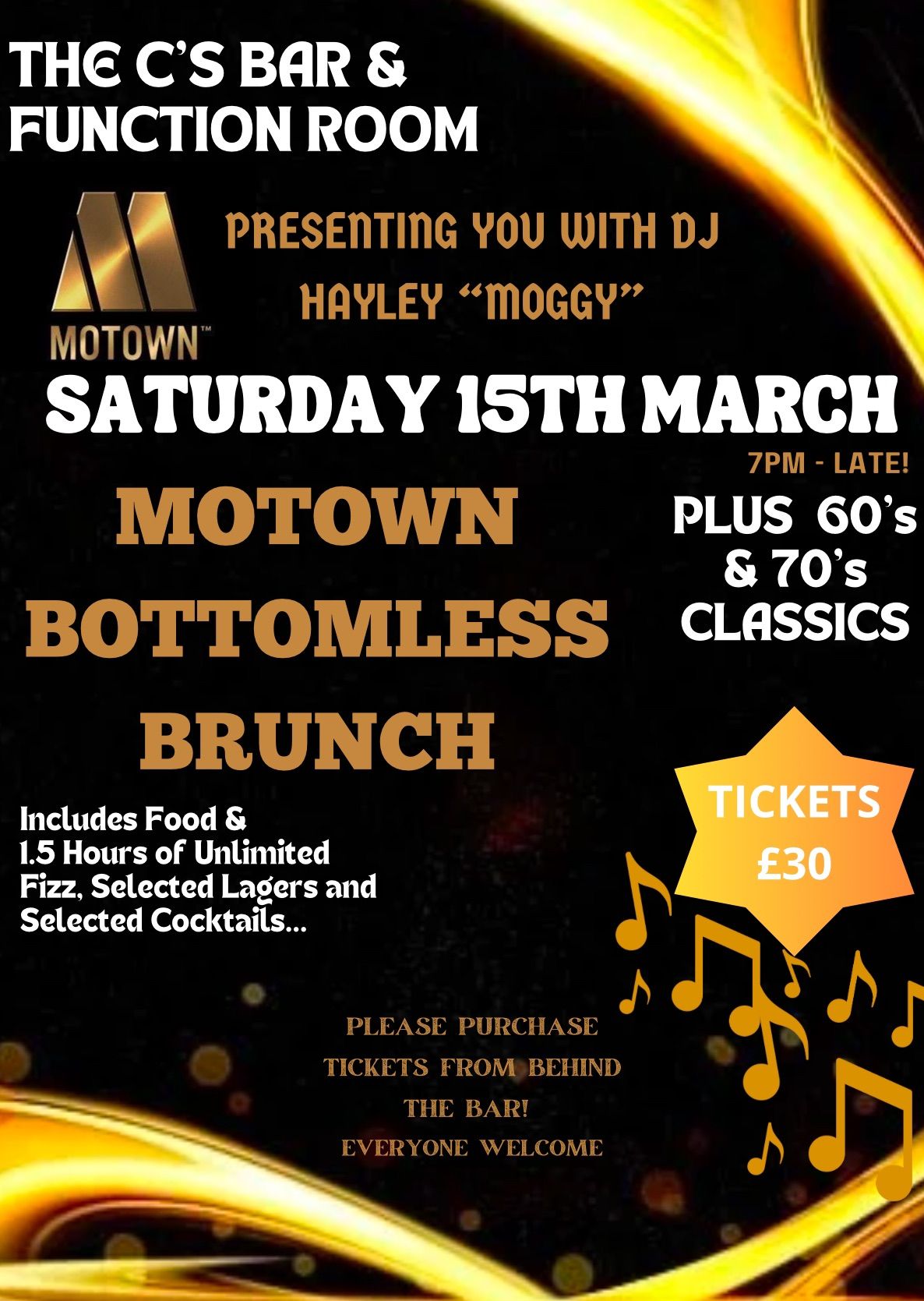 MOTOWN BOTTOMLESS BRUNCH & CLASSICS