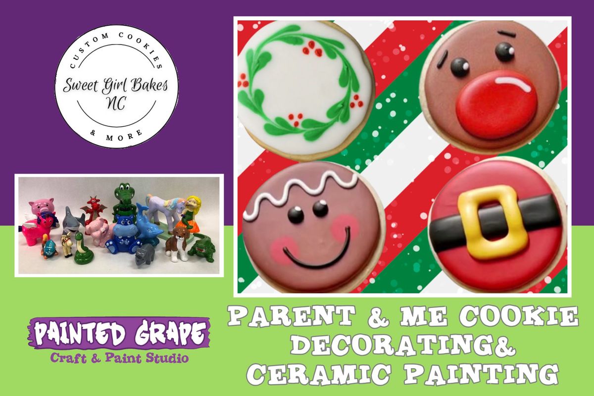 Parent & Me - Cookie Decorating & Ceramic Painting Grape Kids Class