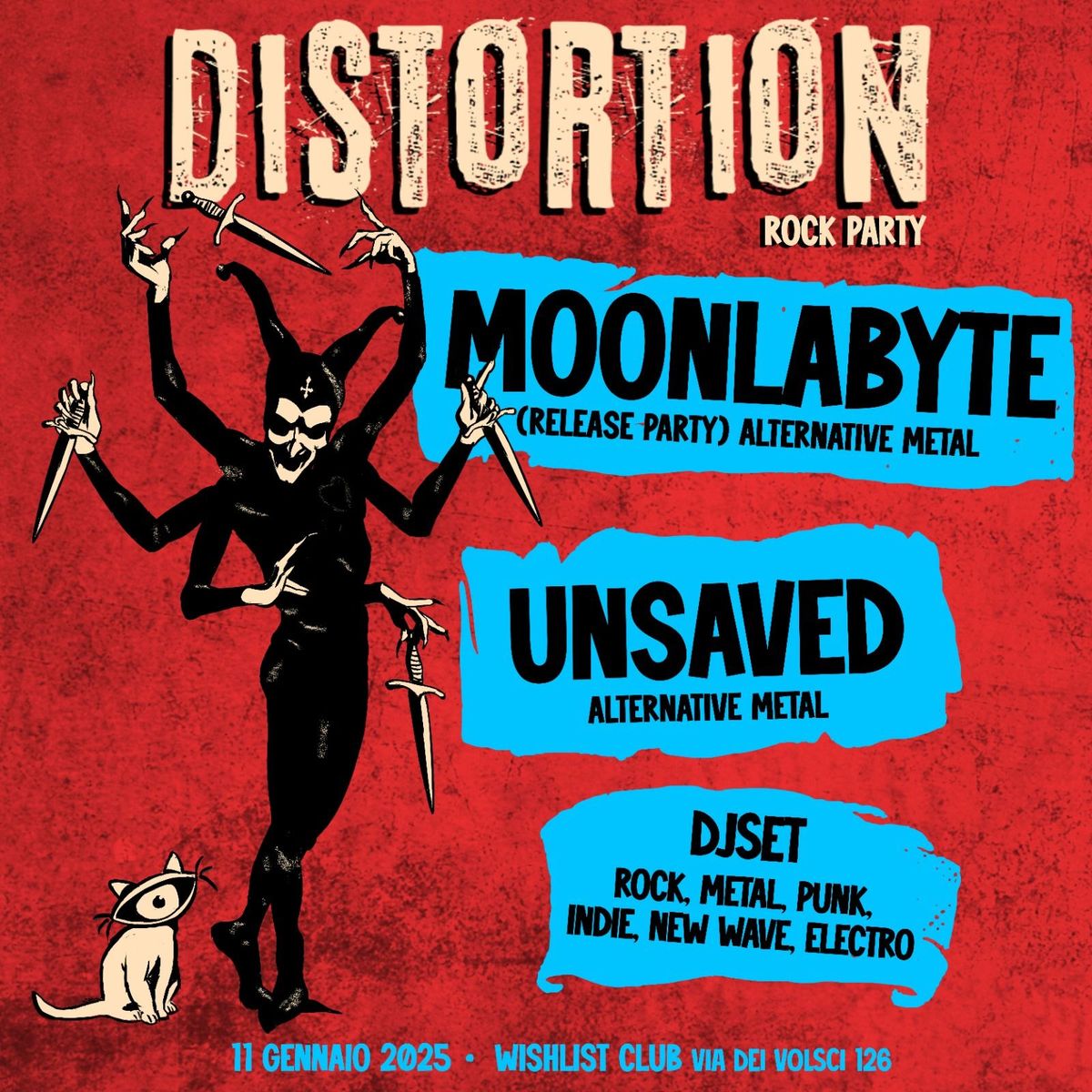 DISTORTION Rock Party \u2022 live di MOONLABYTE + UNSAVED