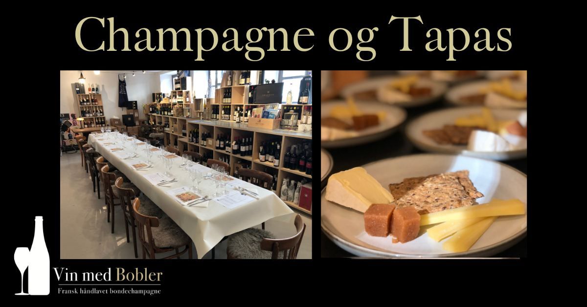 Champagnesmagning og Tapas Fredag d. 4. april 2025