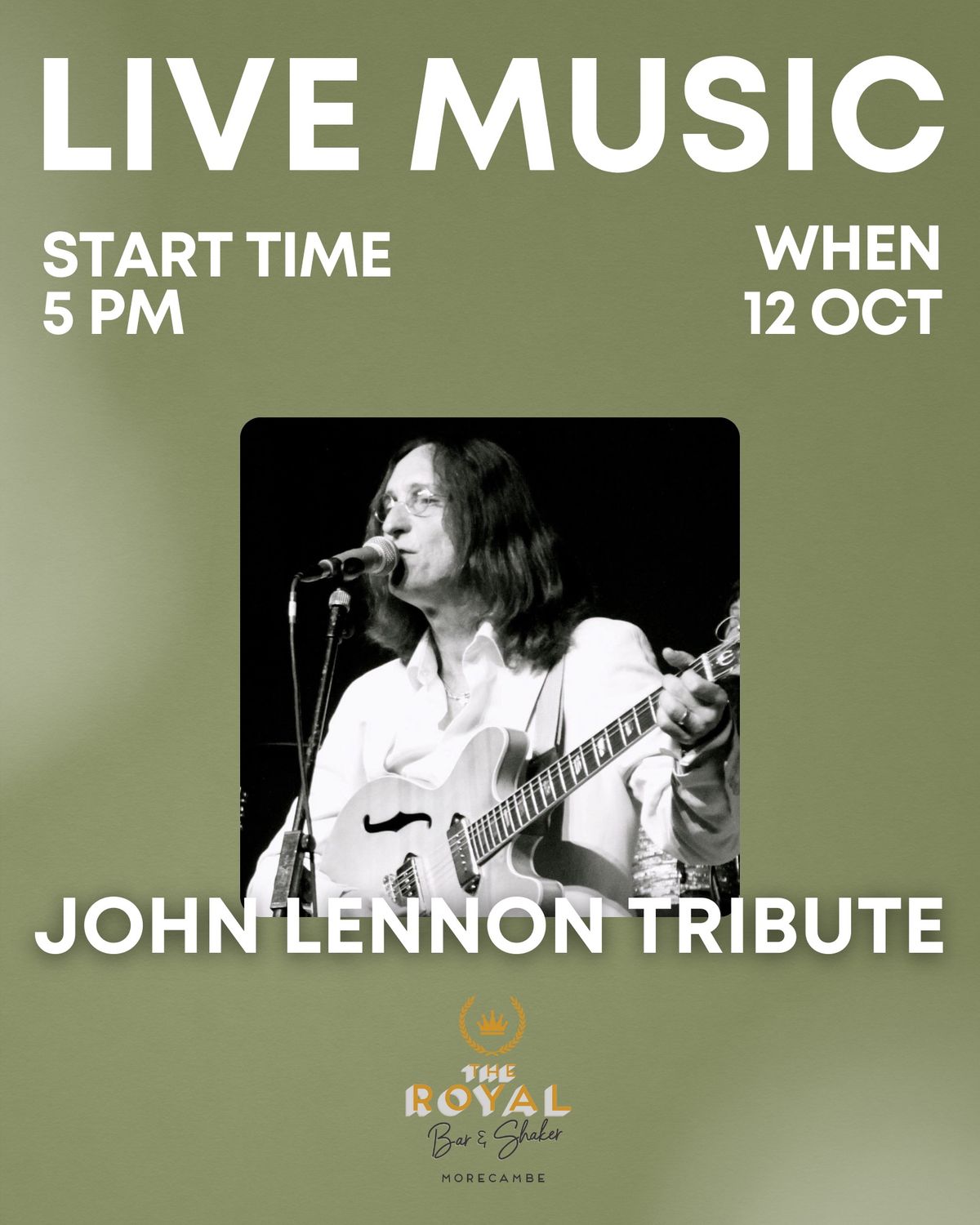 Live Music: John Lennon Tribute \ud83c\udfa4