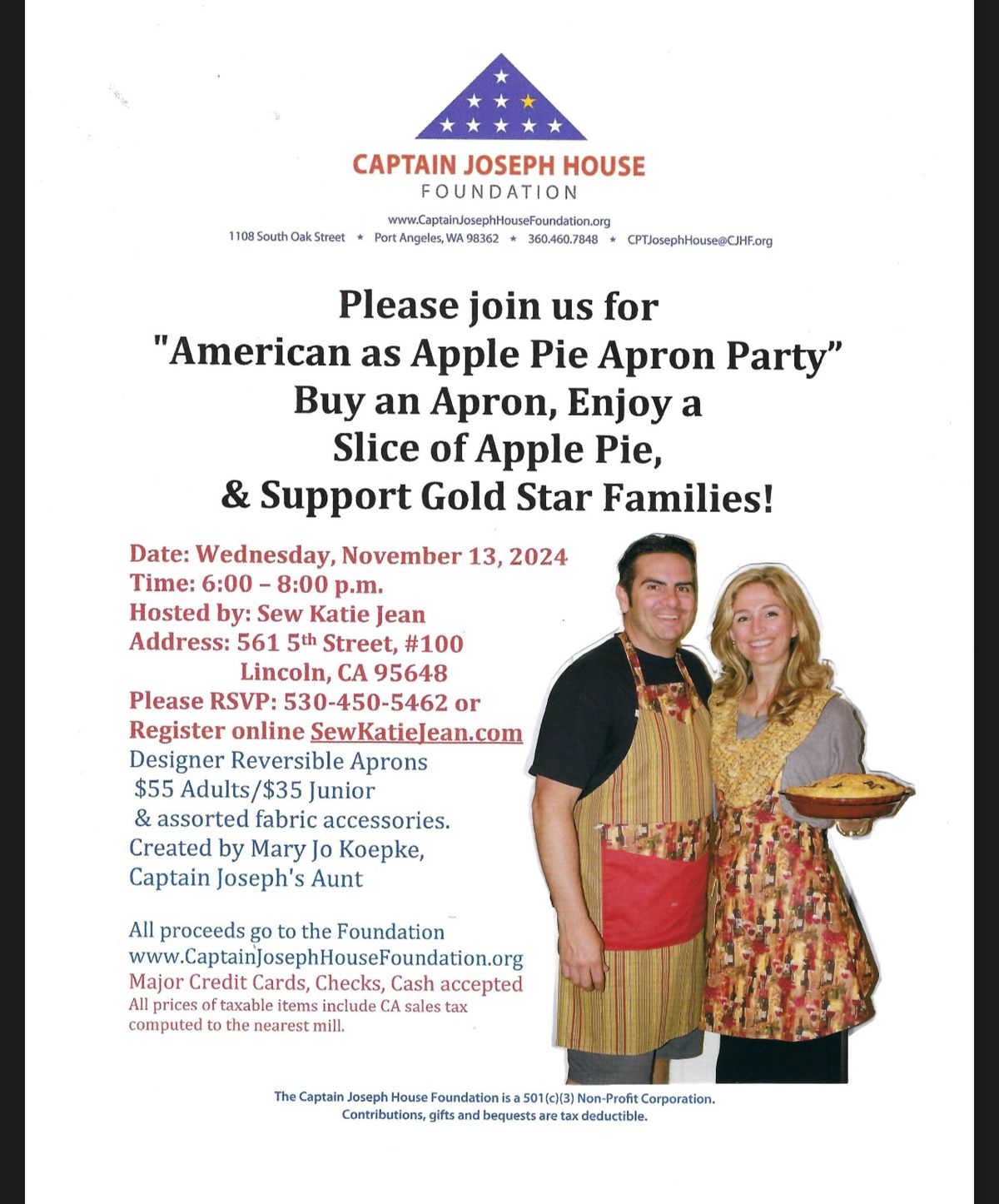 Captain Joseph House Fundraiser Apron Event