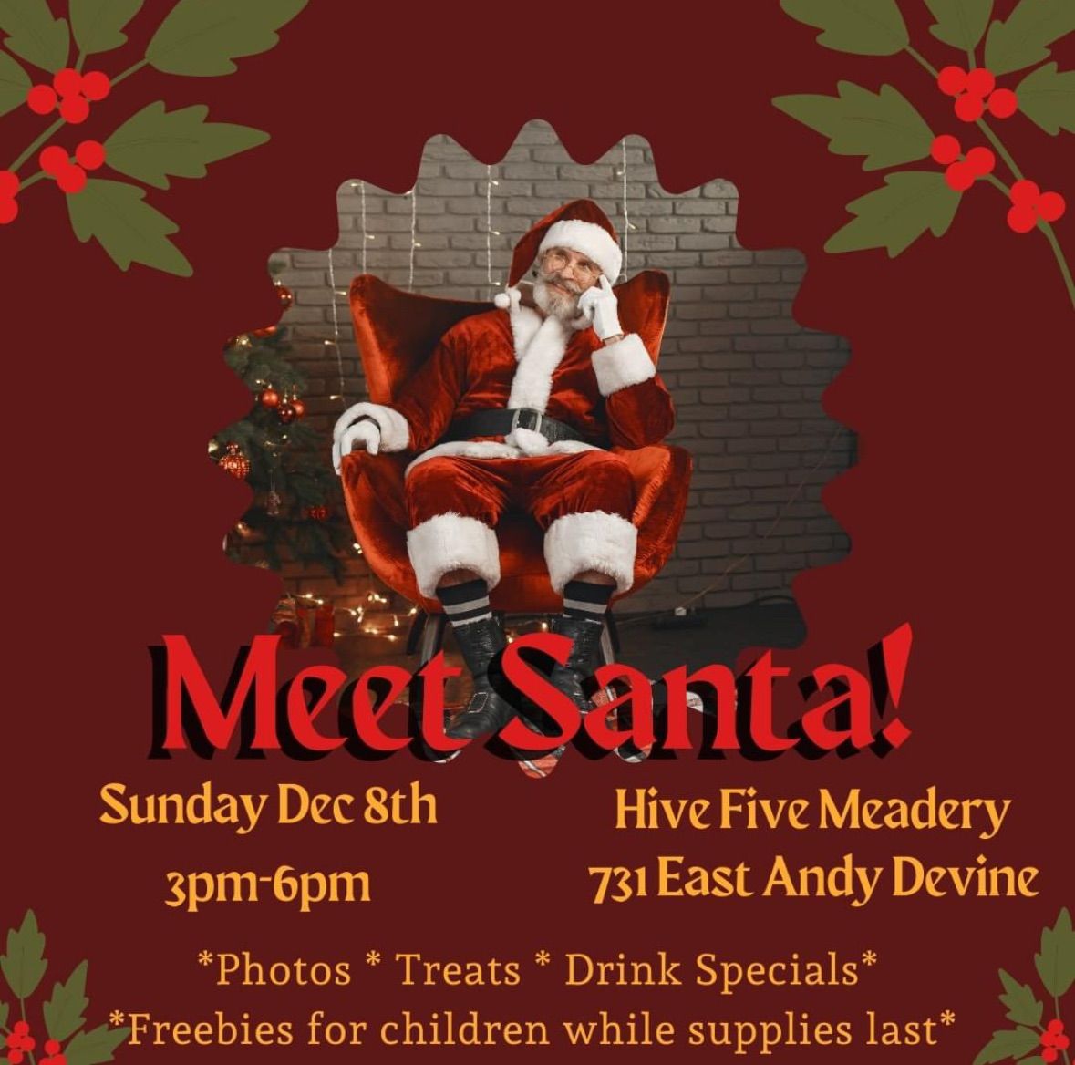 Santa\u2019s Coming to Hive Five Meadery!